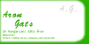 aron gats business card